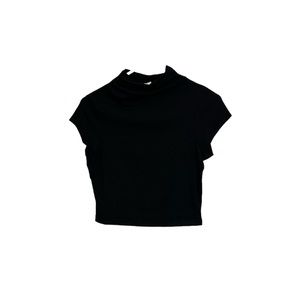 Women’s Lelis Black short sleeve crop top Size XS